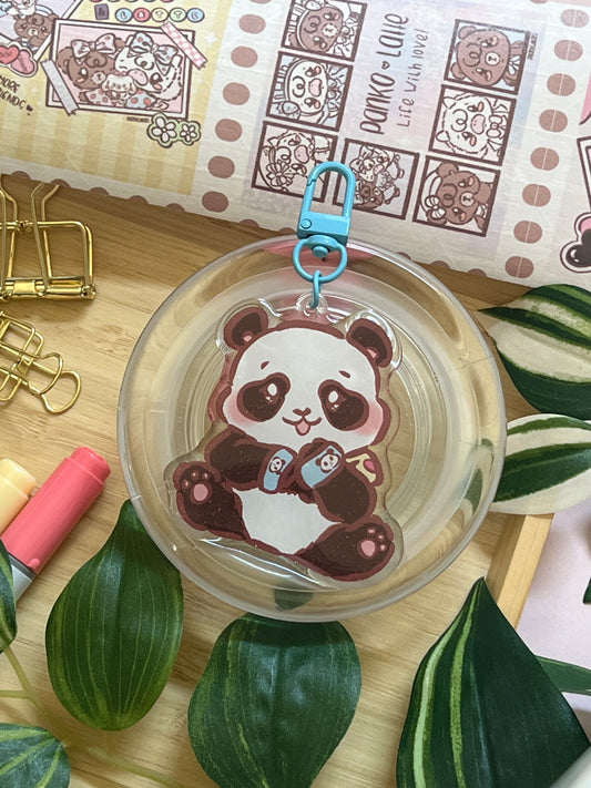 Jujutsu Sorcerer Panda Double-Sided Glitter Keychain