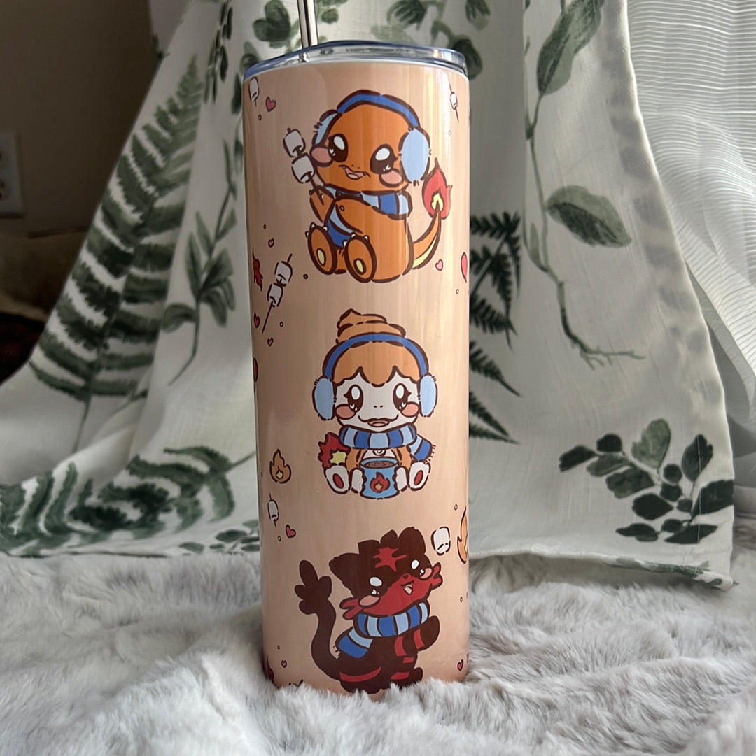 Fire Starters Pika Friends 20oz Stainless Steel Tumbler with Straw