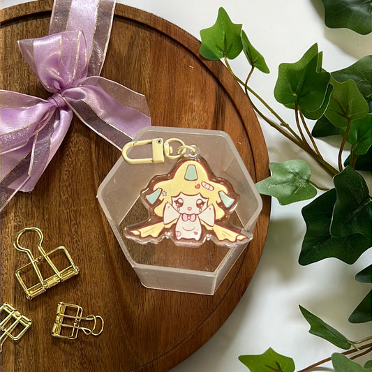 Star Power Jirachi Double-Sided Glitter Keychain