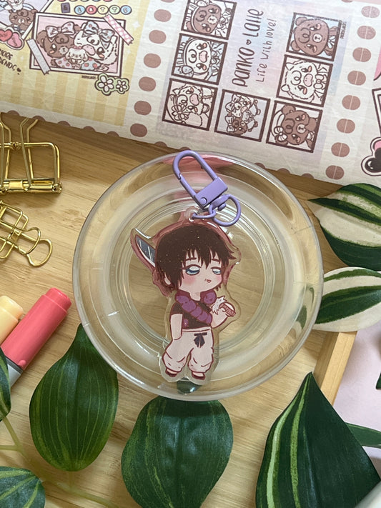 Jujutsu Sorcerer Toji Double-Sided Glitter Keychain