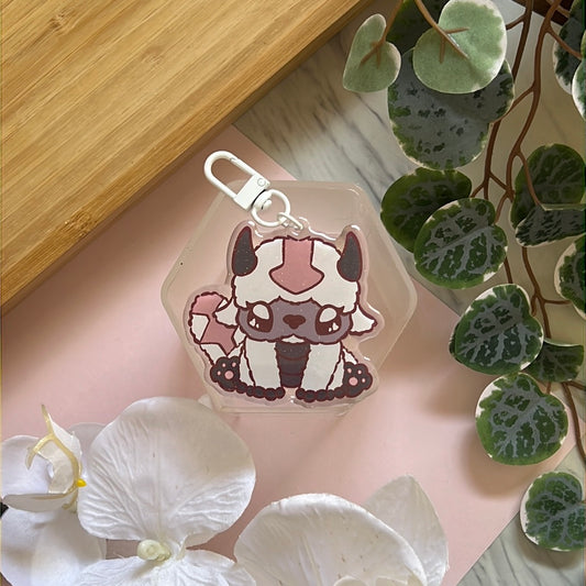 Air Bison Appa Double-Sided Glitter Keychain