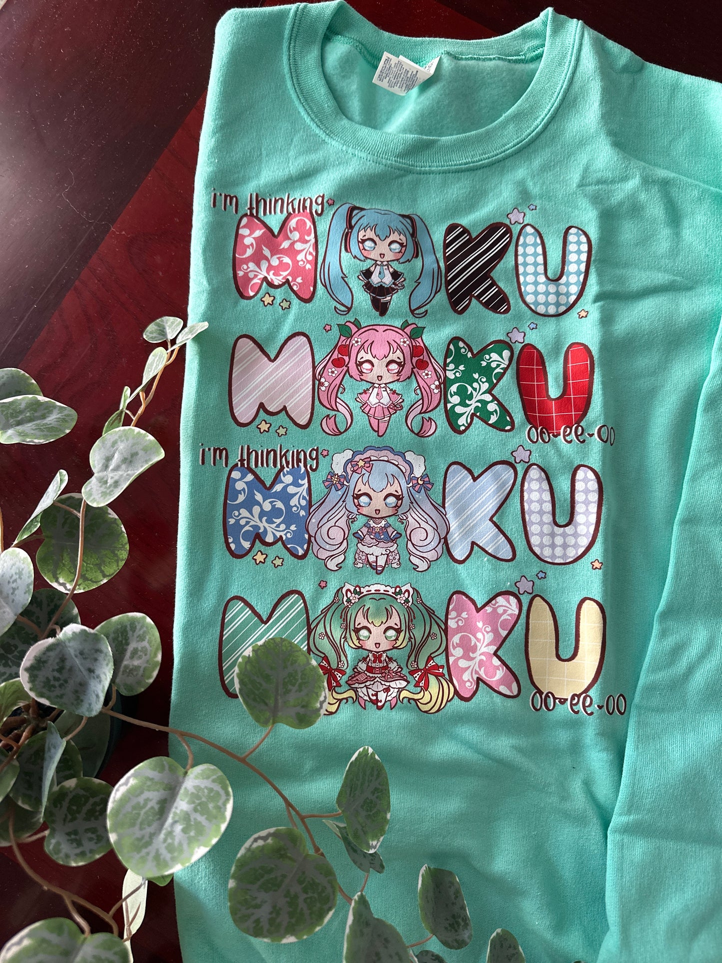 Thinking Miku Crewneck Sweater