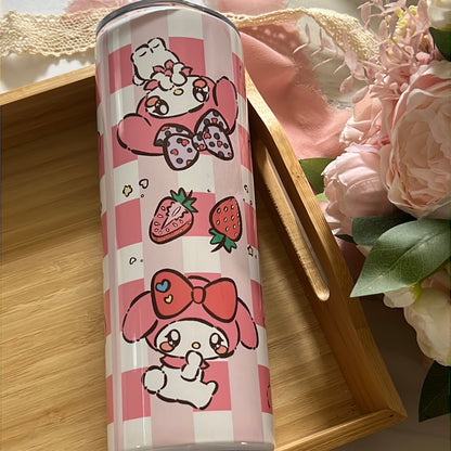 I Love You Strawberry Melody 20oz Stainless Steel Tumbler with Straw