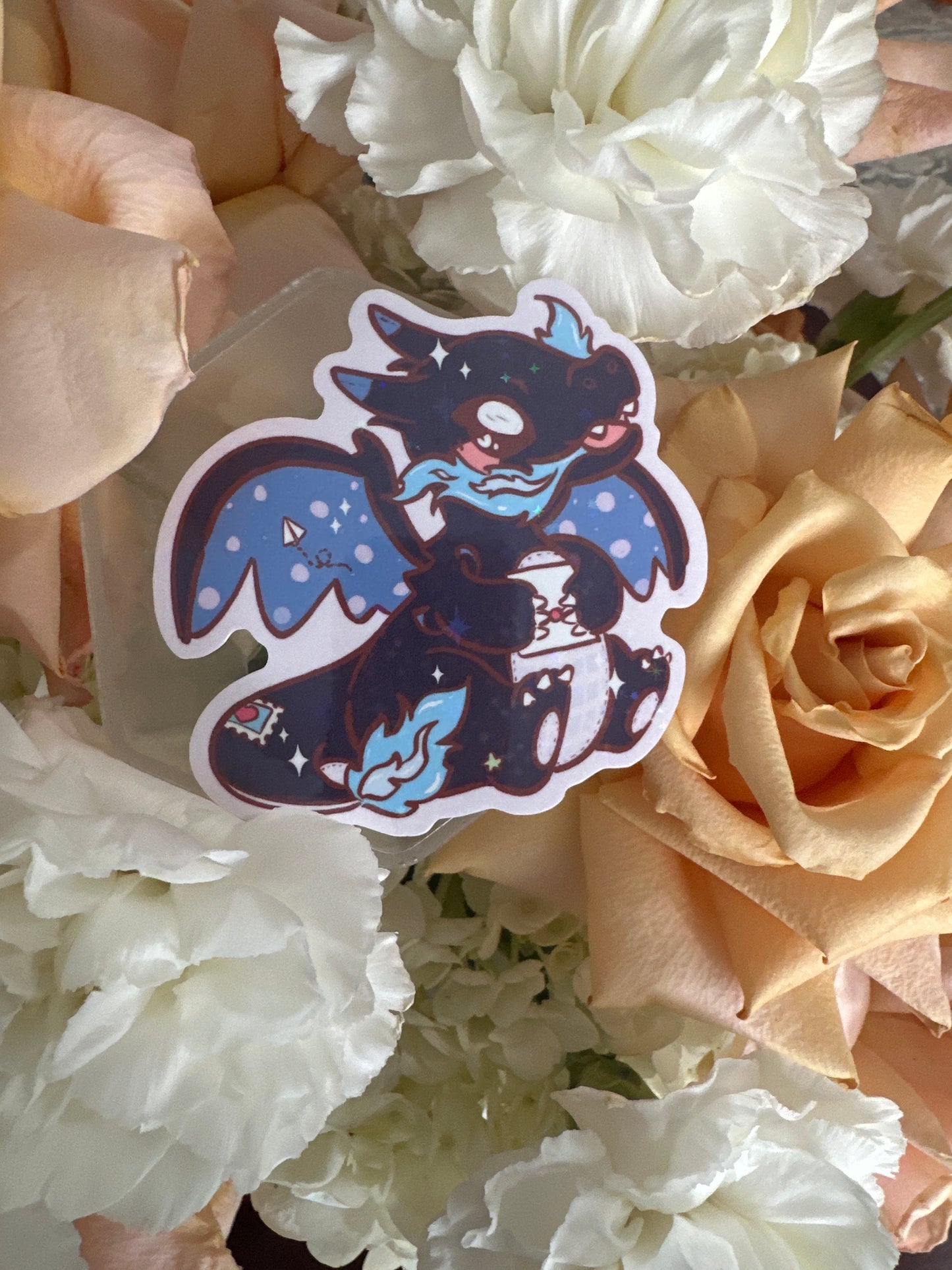 Poke Mail Holographic Glitter Sticker