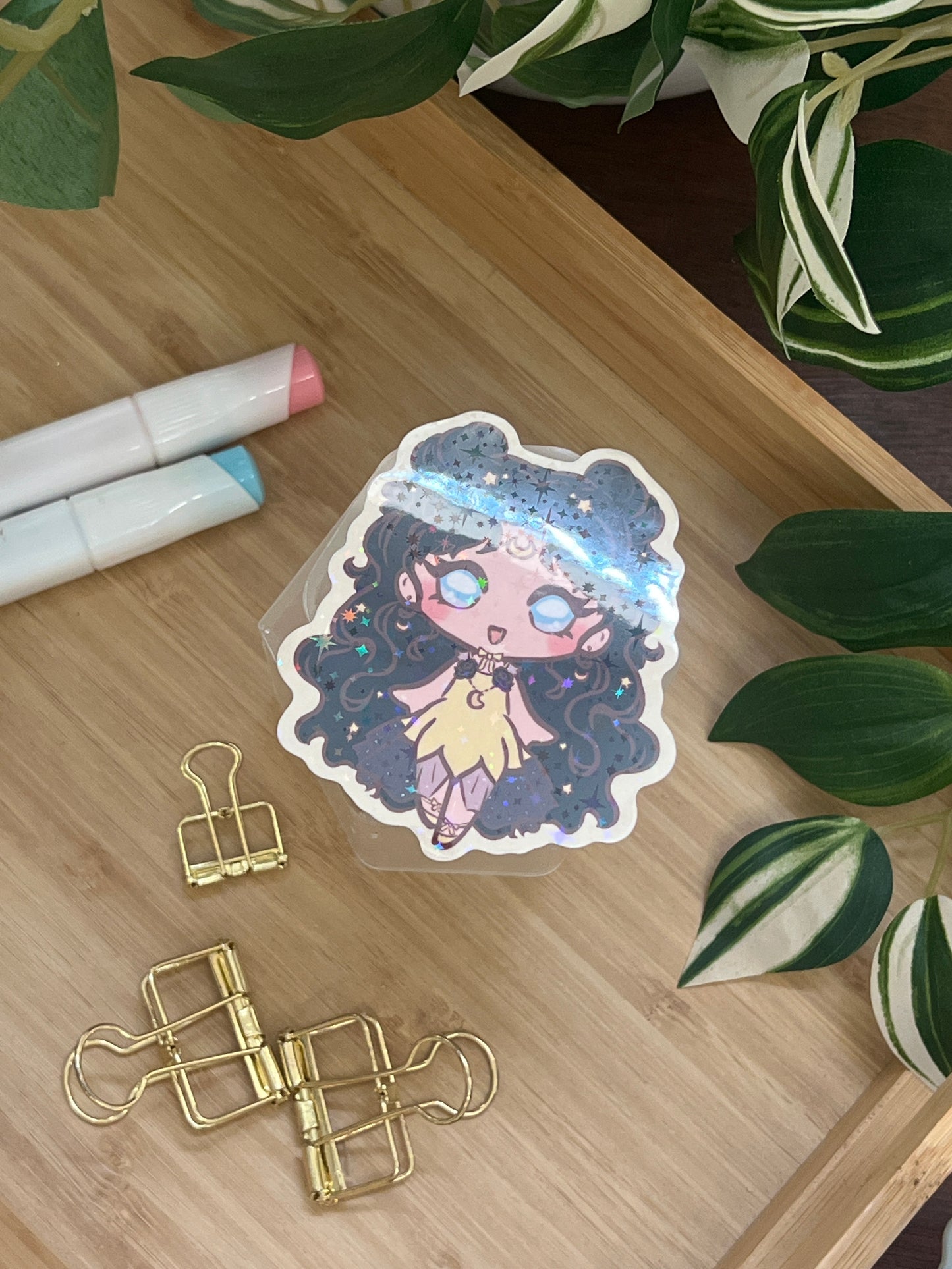 Pretty Princess Luna Holographic Glitter Sticker