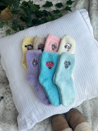 BT21 Flower Power RJ Fuzzy Sock