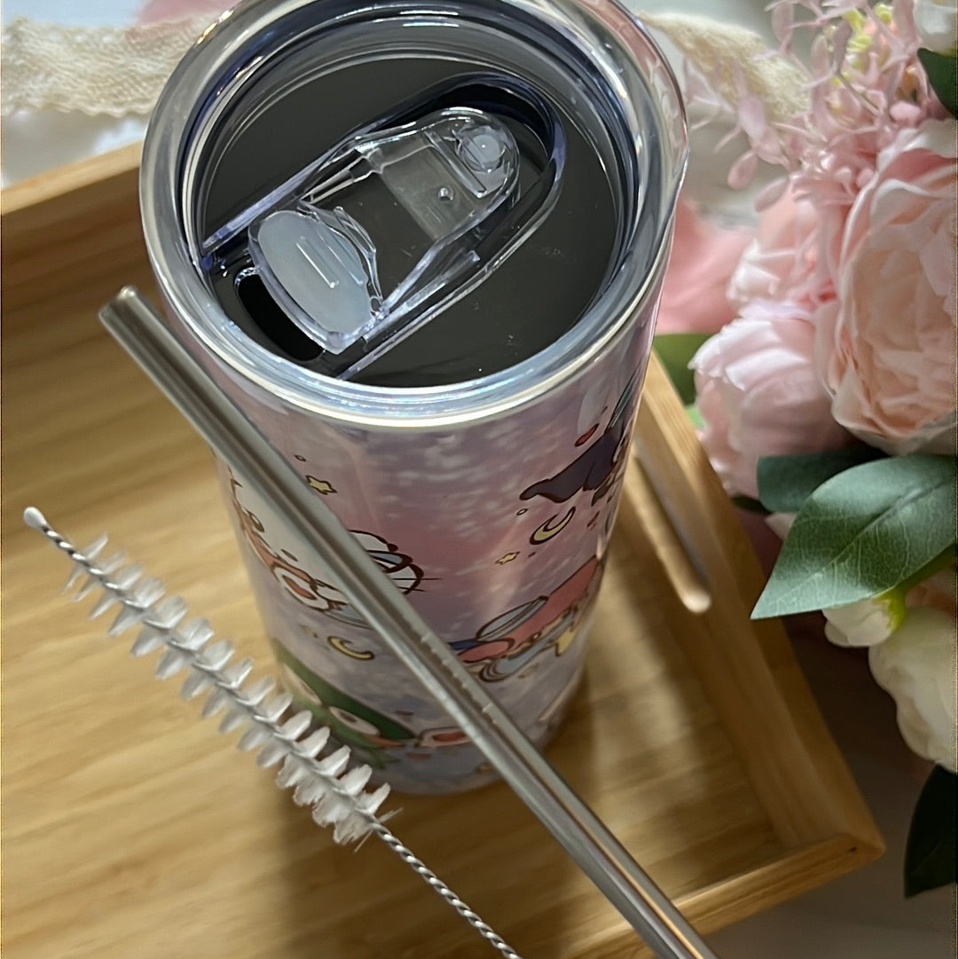 Tulip Kitty Cat 20oz Stainless Steel Tumbler with Straw