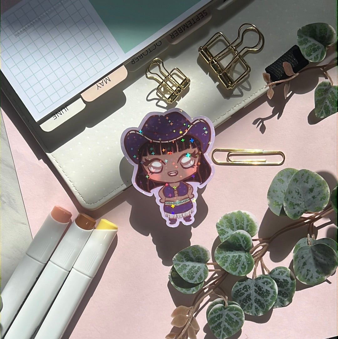 OP Pirates Archaeologist Holographic Glitter Sticker