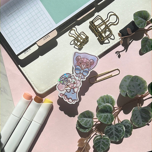 Panko & Latte Lollipop Holographic Glitter Sticker